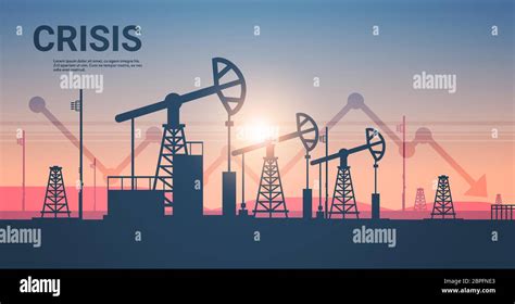 Pumpjack Silhouette Petroleum Production And Trade Oil Industry