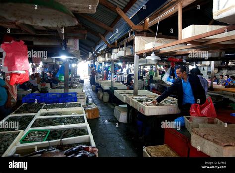 Indonesia Bali Jimbaran Fishing Village The Fish Market Stock Photo