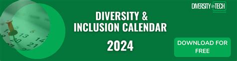 Diversity In Tech Diversity Inclusion Calendar Diversity In Tech