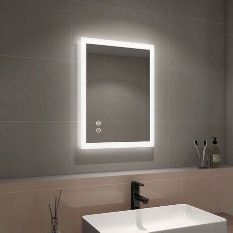 Emke X Mm Illuminated Bluetooth Bathroom Mirror With Shaver