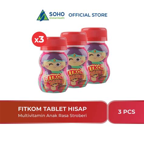 Jual Fitkom Vitamin Anak Tablet Hisap Rasa Strawberry Obat