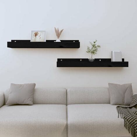 Set Di Mensole Da Parete Mensole Design Scandinavo Scaffali Nero