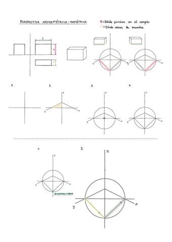 Perspectiva Axonometrica Isometrica Con Ejercicios Resueltos Dibujo