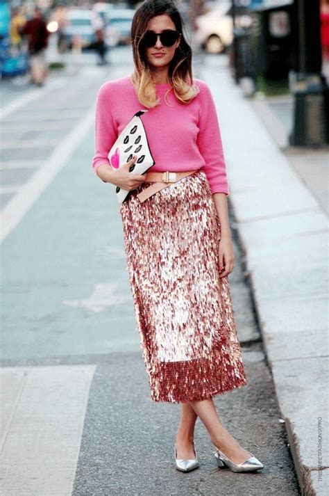 Street Style The Latest News And Photos Sequin Outfit Sequin Skirt