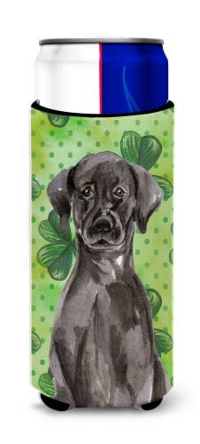 Carolines Treasures Bb9538muk Black Labrador St Patrick S Ultra Hugger For Sli Slim Can