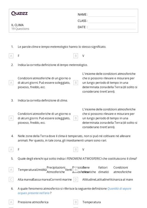 Clima Mundial E Mudan As Clim Ticas Imprim Vel S Rie Planilhas Quizizz