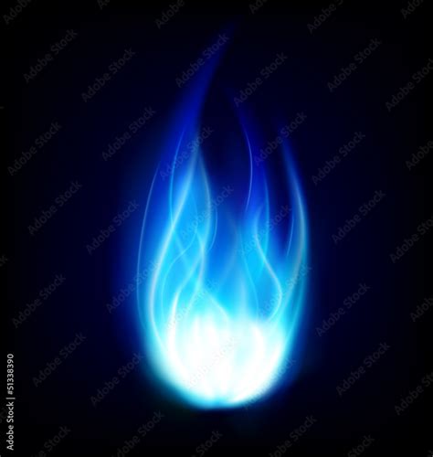 Blue Burning Fire Flame Background Stock Vector Adobe Stock