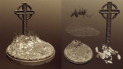 Artstation Dioramas 15 Modular Figurine Bases Environment Kits
