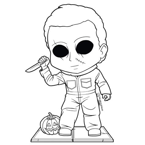 Michael Myers Coloring Pages Coloring Home