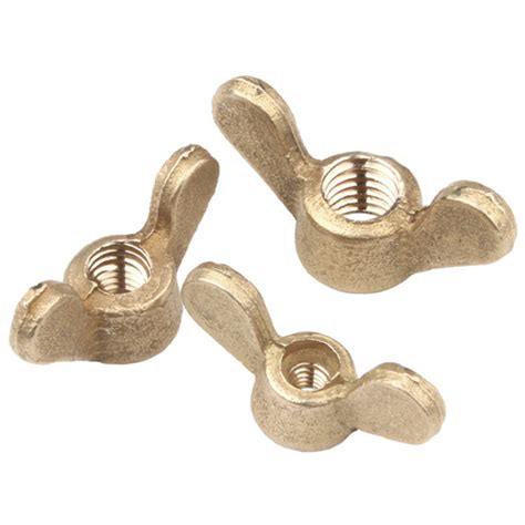 Solid Brass Wing Nuts Butterfly Nuts Hand Tighten Nuts For Bolts And