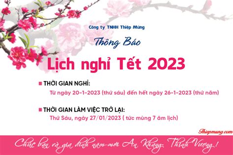 Chào đón Tết Dương lịch 2023 với Thiệp nghỉ Tết Dương lịch 2023 độc đáo và ý nghĩa