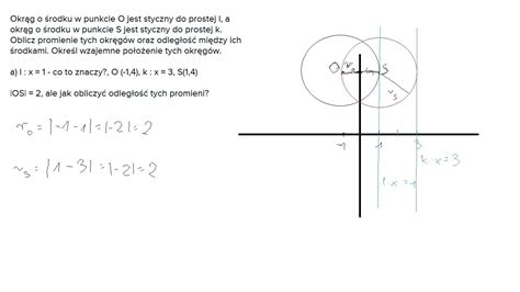 Okr G O Rodku W Punkcie O Jest Styczny Do Prostej L A Okr G O Rodku