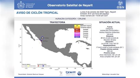 Sigue activa la Alerta de Huracán en Nayarit por Orlene OSN