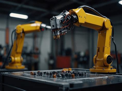 Advanced Robotics In Manufacturing Processes Premium Ai Generated Image