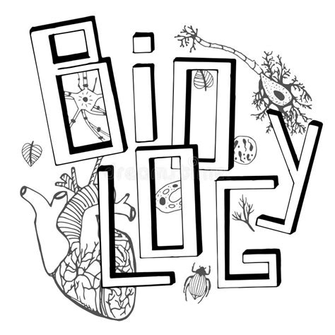 Biology Vector Doodles Stock Vector Illustration Of Word 74827596