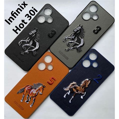 Infinix Hot I Polo Embroidered Faux Leather Rexine Back Cover Santa Barbara Polo Racquet