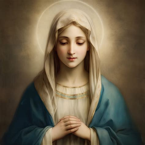 The Blessed Virgin Mary In Prayer Digital Download Etsy