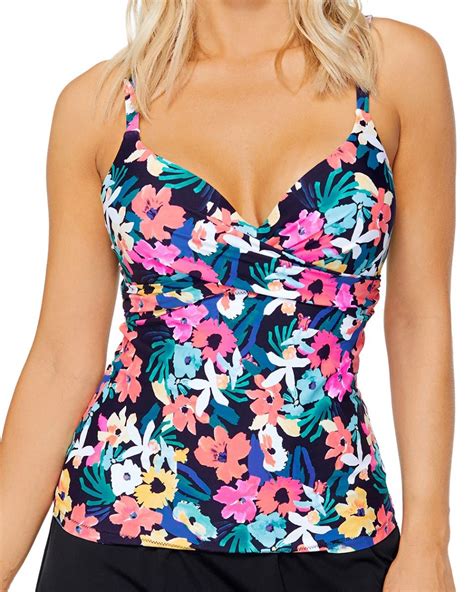 Sea Quest Fashions Leilani Gemini Push Up Tankini Waikiki Garden J720270 Swimwear And Clothing