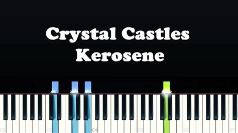 Crystal Castles Kerosene Easy Piano Tutorial Youtube