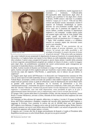 Raimondo Villano Rudolf Vrba Farmacologo Del Protocollo Di Auschwitz