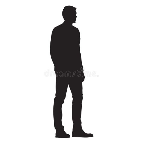 Man Standing Silhouette Stock Illustrations Man Standing