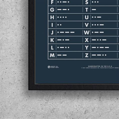 Morse Code Alphabet Wall Art Printable Morse Code Chart Wes Anderson