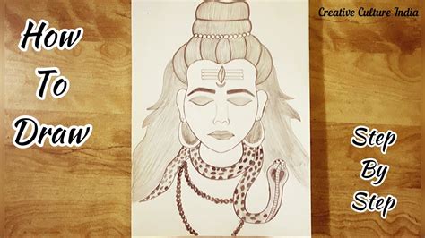 How To Draw Lord Shiva Easy Drawing Of Mahadev Step By Step NBKomputer