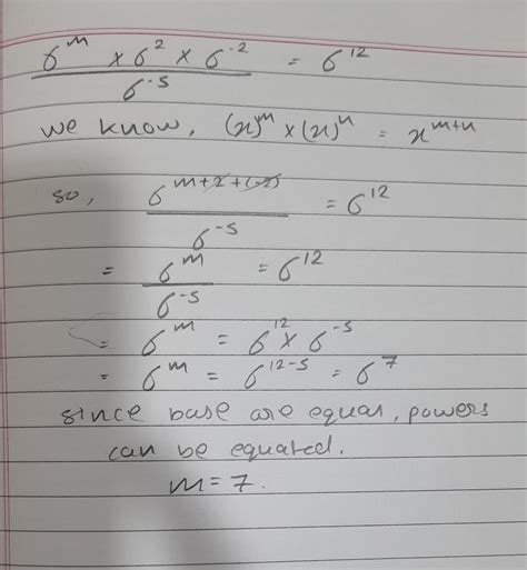 6ᵐx6²x6² 6⁵ 6¹² please give the answer for this Brainly in