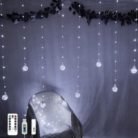 Qylpnb Window Curtain Light Fairy Lights 300 Led 98ftx98ft