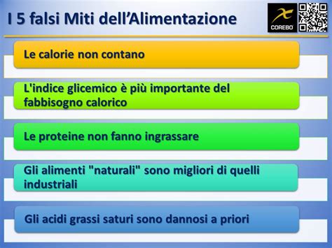 Falsi Miti Dell Alimentazione La Guida Semplice Ed Efficace COREBO