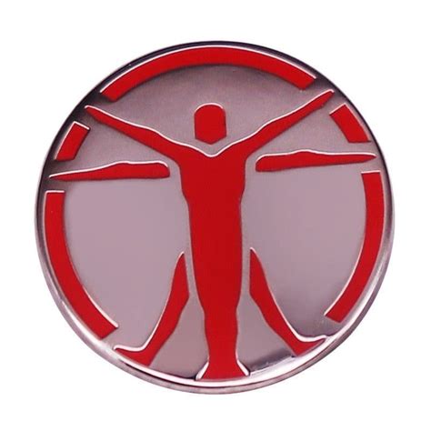 Nude Statue Vitruvian Man Enamel Pin Distinct Pins