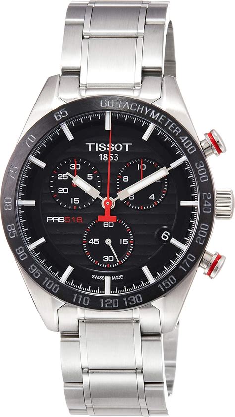 Tissot Mens T Sport Prs Quartz Chronograph Red And Black Bracelet