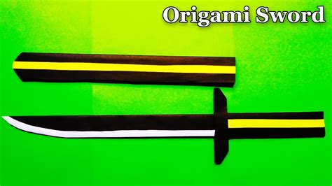 Origami Sword With Cover Paper Sword Easy Step By Step Origami