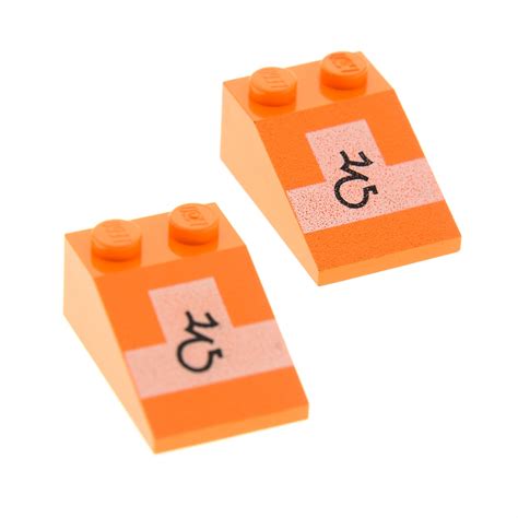 2 X Lego System Dachstein Orange 33 3x2 Bedruckt Mit Star Wars Zeichen