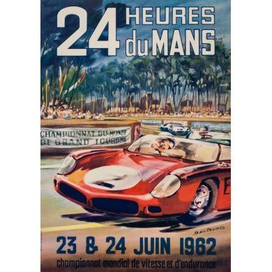 Vintage Advertising Poster Heures Du Mans By Beligond