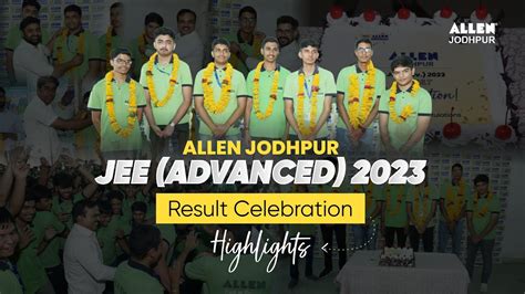 Allen Jodhpur Jee Advanced Result Celebration Allen