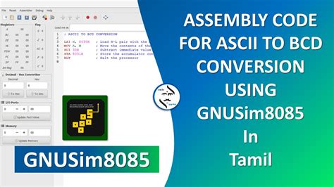 Ascii To Bcd Conversion In Tamil Ascii To Bcd Code Conversion