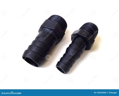 Black Plastic Pipe Fitting. Stock Photo - Image of element, accessory ...