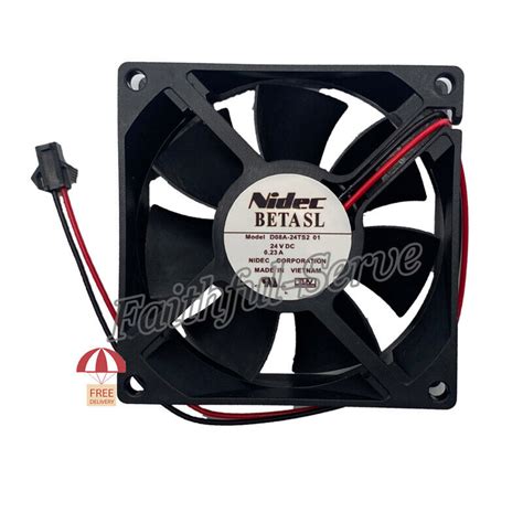 Inverter Cooling Fan DC 24V 0 23A 80 80 25MM 2 Lines For NIDEC D08A