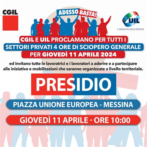 Gioved Aprile Sciopero Generale Cgil E Uil Dedicato A Vincenzo