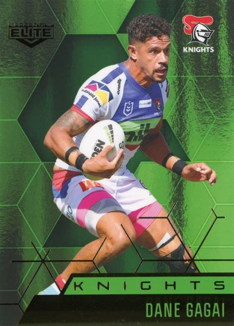 2022 Nrl Elite Emerald Mojo Me069 Dane Gagai Newcastle Knights Gold