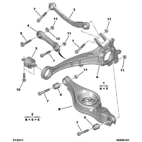 Citroen C Crosser 2007 2012 Diesel Rear Suspension Mountings 5131 G1 Citroen Direct Parts