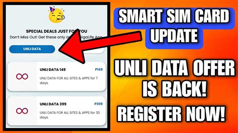 Smart Sim Update Unli Data Offer Is Back Unli Data Unli Data