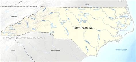 Map Of Rivers In North Carolina Latin America Map