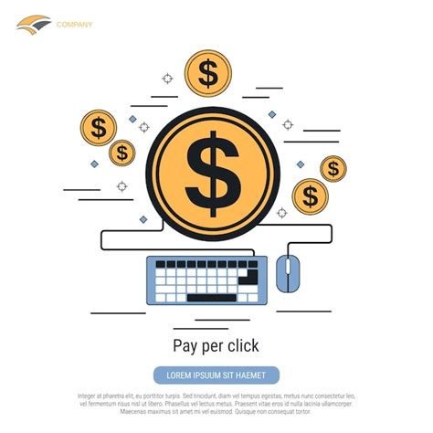 Premium Vector Pay Per Click Flat Contour Style Vector Concept