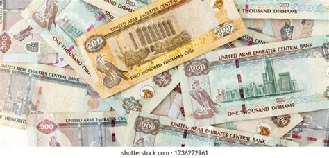 Paper Money United Arab Emirates Dirhams Stock Photo 1736272961