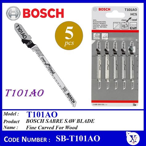 SB T101AO T101AO 100 ORIGINAL BOSCH JIG SAW BLADE Fine Curved 2