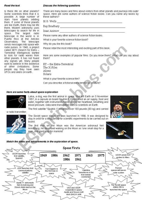 Space Esl Worksheet By Rty Rty