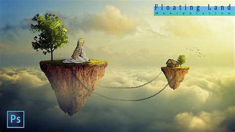 Fantasy Floating Land Photoshop Manipulation Tutorial Youtube