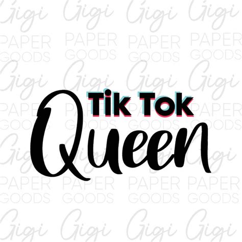 Tik Tok Queen Svg Tiktok Svg Queen Svg Tik Tok Logo Svg TIKTOK Logo